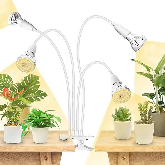 SANSI LED Grow Lights for Indoor Plants, 600W Full Spectrum Clip-on Gooseneck Grow Light with Cer... | Amazon (US)