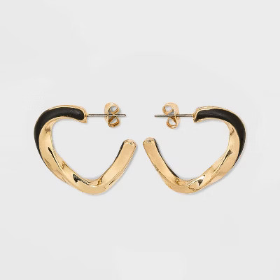 Twisted Hoop Earrings - A New Day™ | Target
