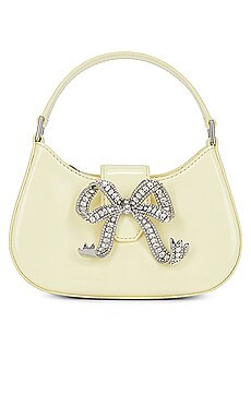self-portrait Diamante Crescent Bow Bag in Cream from Revolve.com | Revolve Clothing (Global)