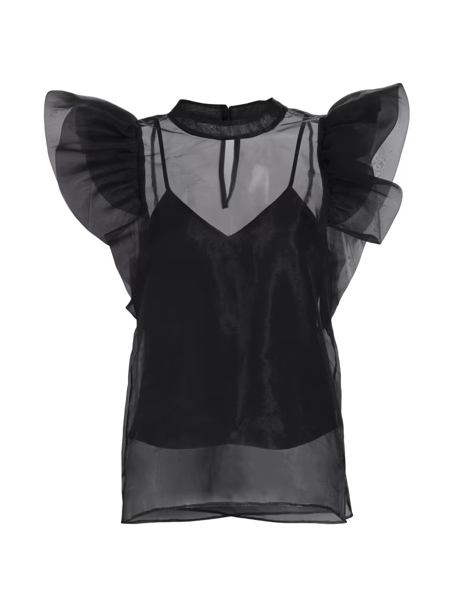 Corina Ruffled Organza Top | Saks Fifth Avenue