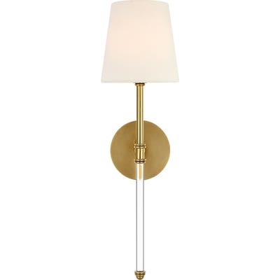 Camille 20" Cordless Sconce in Bronze with Linen ShadeVisual Comfort | Visual Comfort