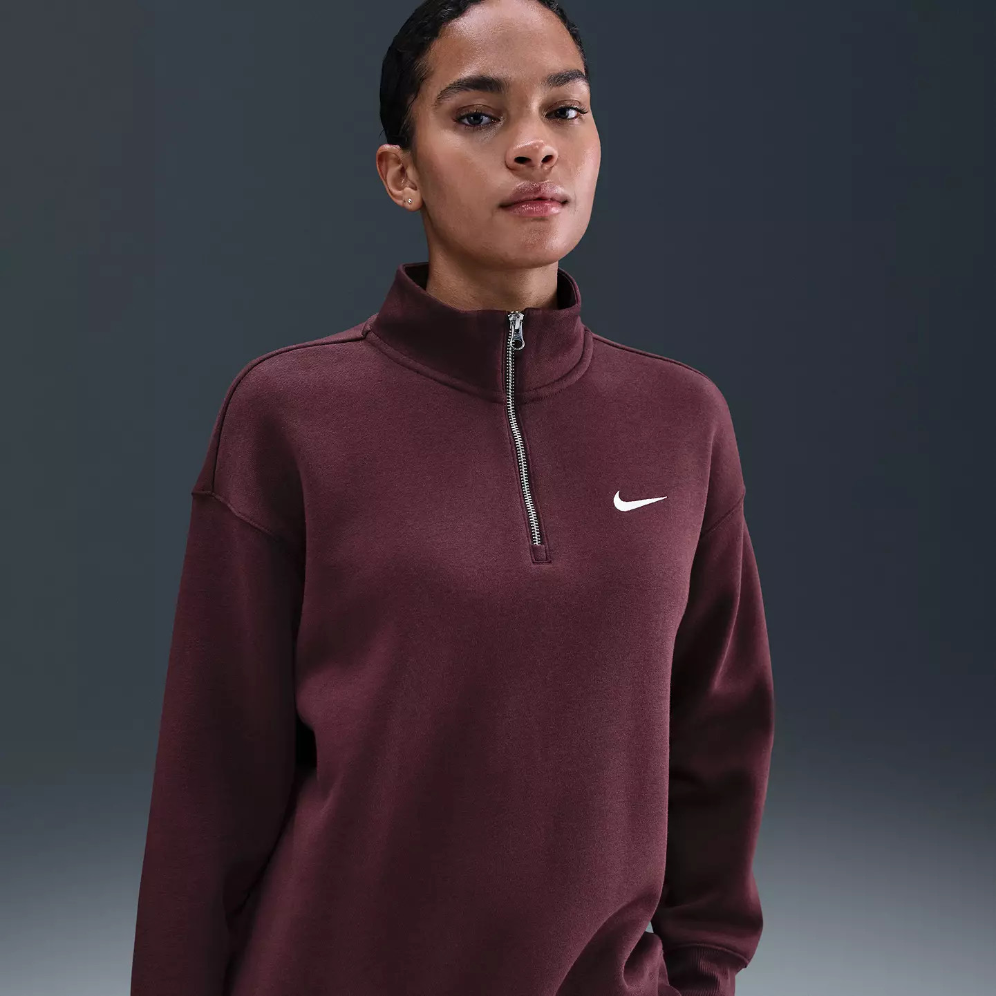 Nike Women's Sportswear Phoenix Fleece Oversized 1/4-Zip Long Sweatshirt | DICK'S Sporting Goods