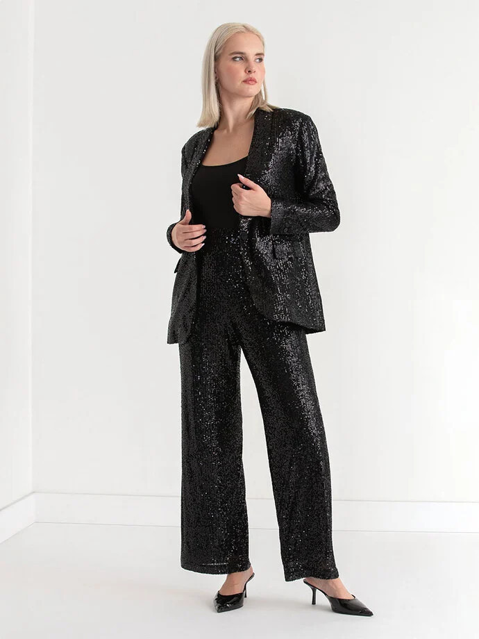 Pull-On Wide Leg Sequin Pant | Rickis | Ricki's