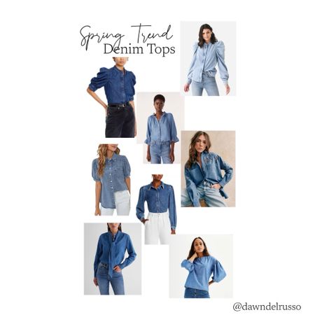 #springtrend denim shirts