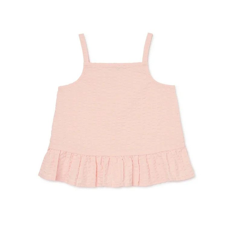 Garanimals Baby and Toddler Girl Ruffle Hem Top, Sizes 12M-5T | Walmart (US)