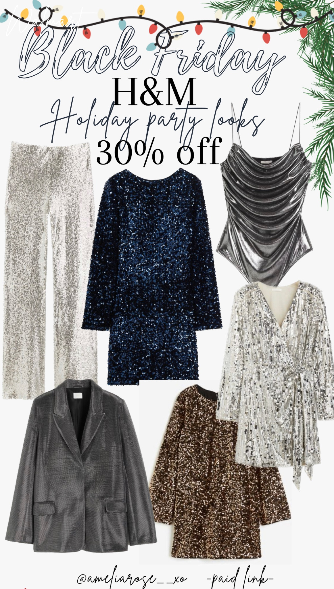 Black Friday at H&M featuring some pretty holiday pieces!! 30% off! 

#LTKstyletip #LTKparties #LTKCyberWeek