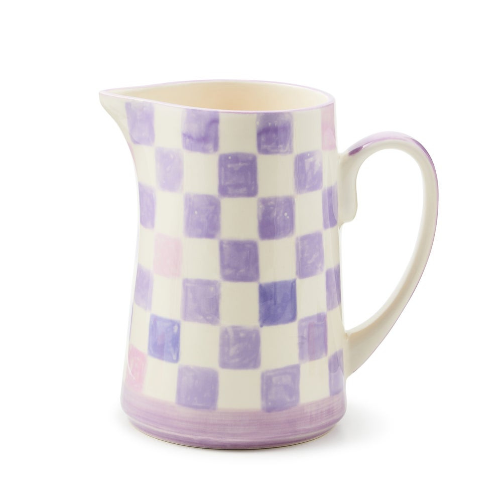 Lilac Check Pitcher | MacKenzie-Childs