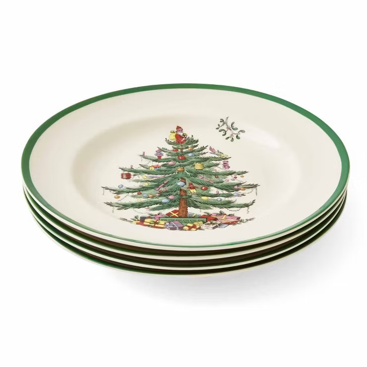 Spode Christmas Tree 10.5 Inch Dinner Plates, Set of 4 | Target
