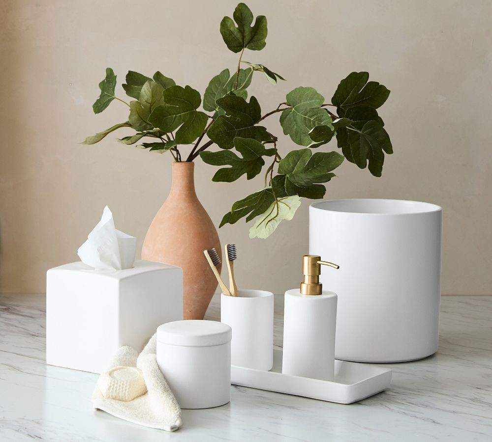 Mason Glazed Stoneware Bathroom Accessories | Pottery Barn (US)