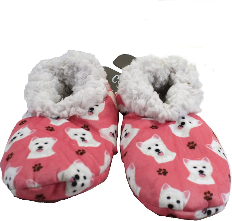 Westie Super Soft Women’s Slippers - One Size Fits Most - Cozy House Slippers - Non Skid Bottom... | Amazon (US)