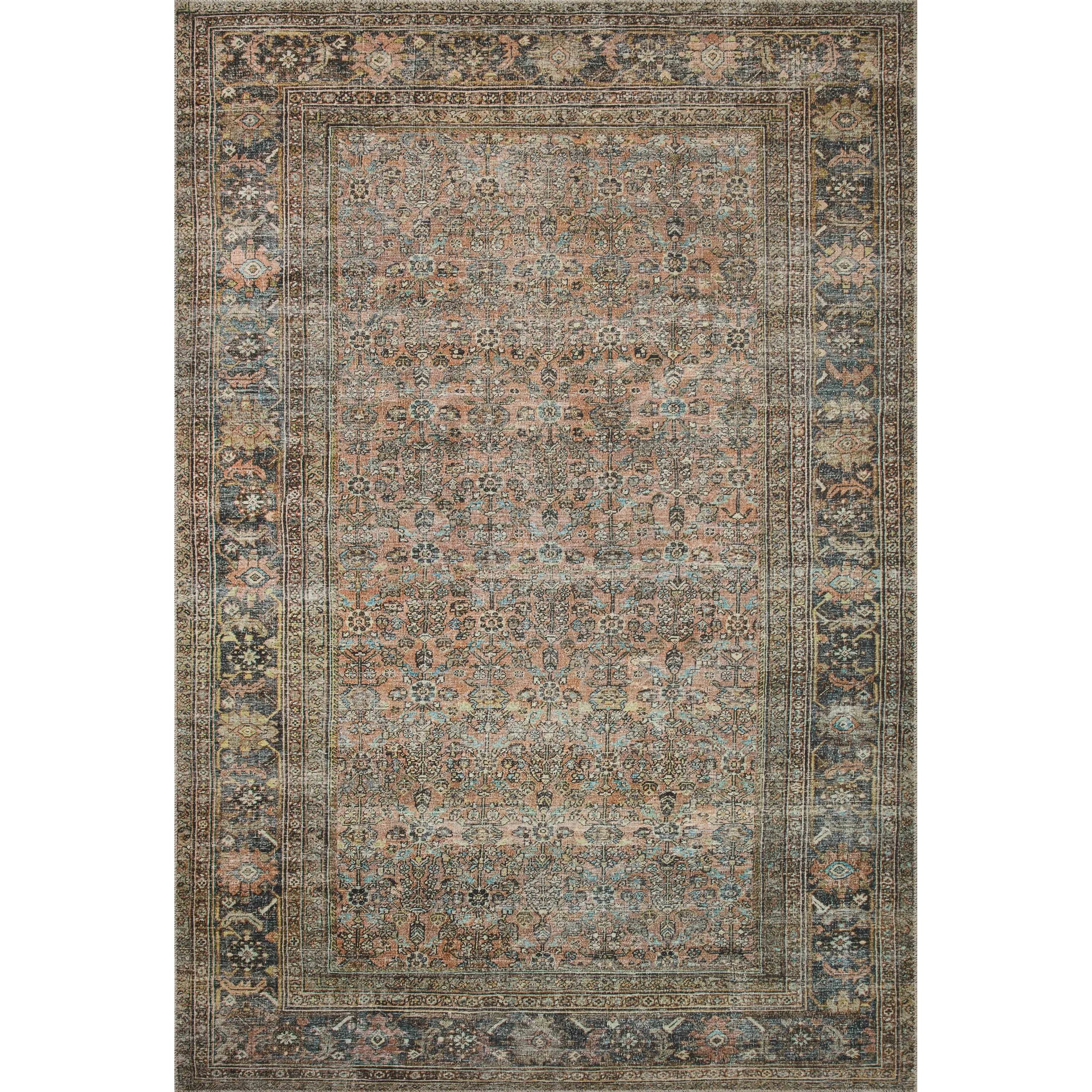 Alexander Home Bella Distressed Floral Area Rug | Overstock.com Shopping - The Best Deals on Area... | Bed Bath & Beyond