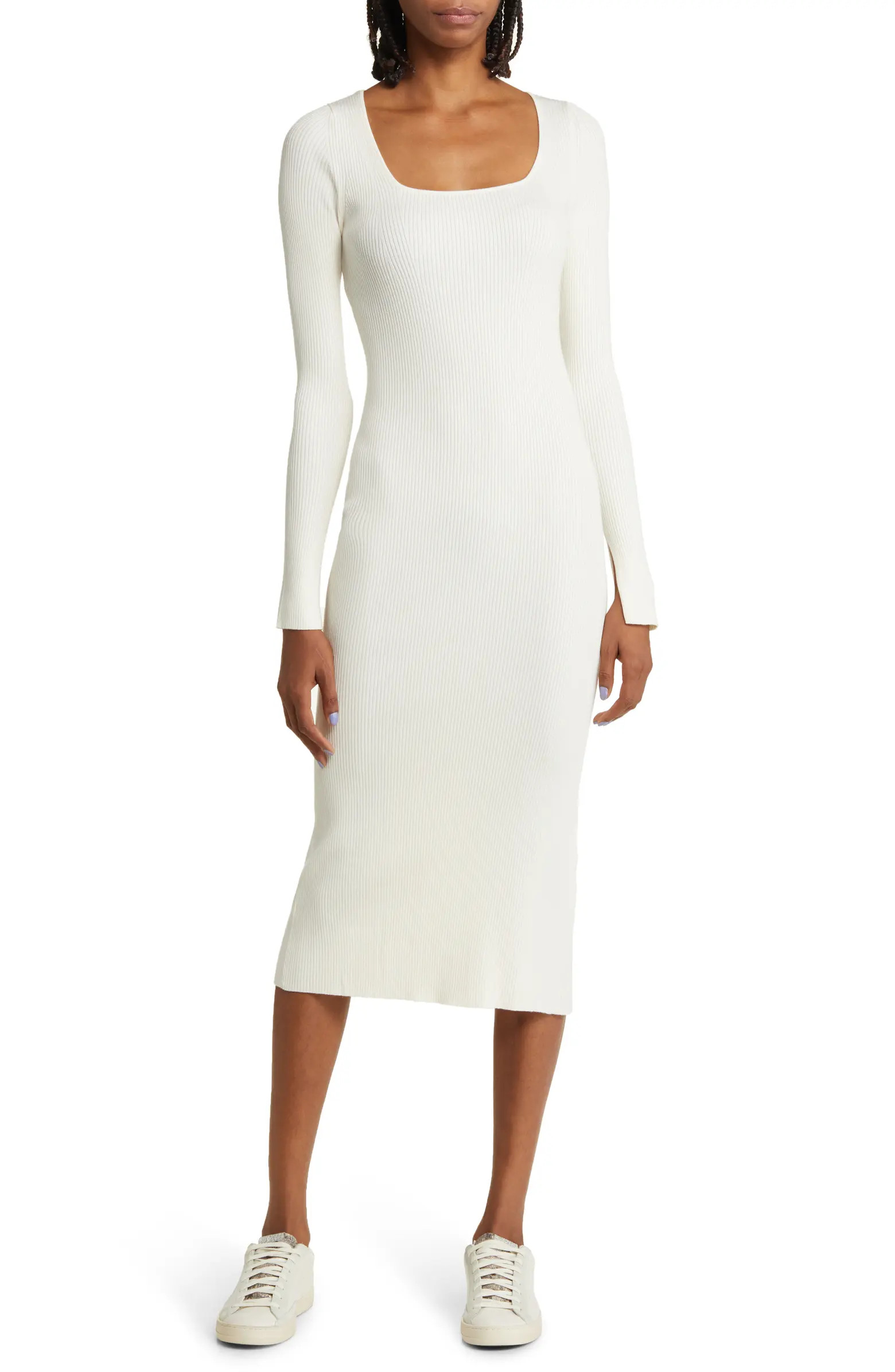 Long Sleeve Rib Sweater Dress | Nordstrom