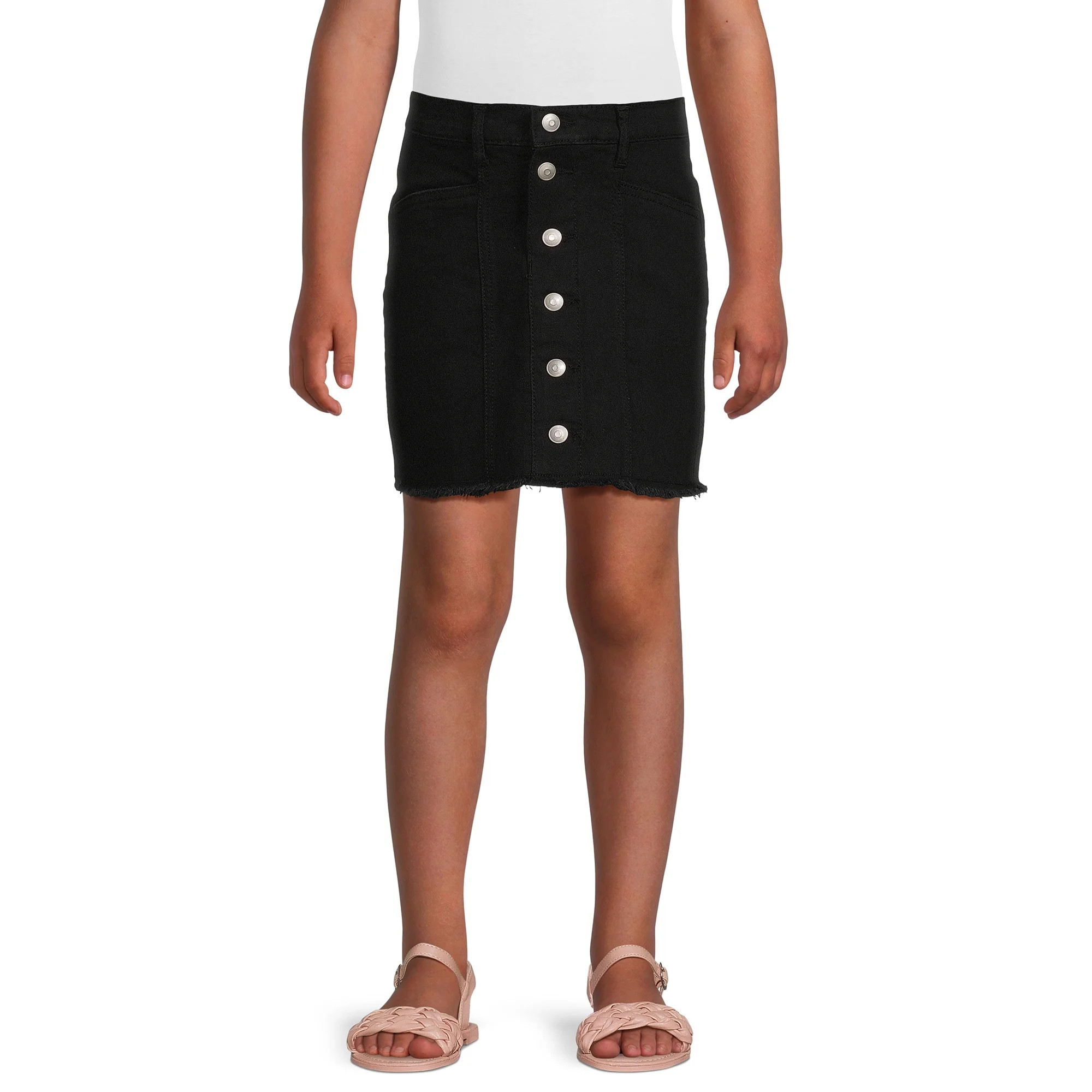 Wonder Nation Girls Denim Skirt, Sizes 4-18 & Plus | Walmart (US)