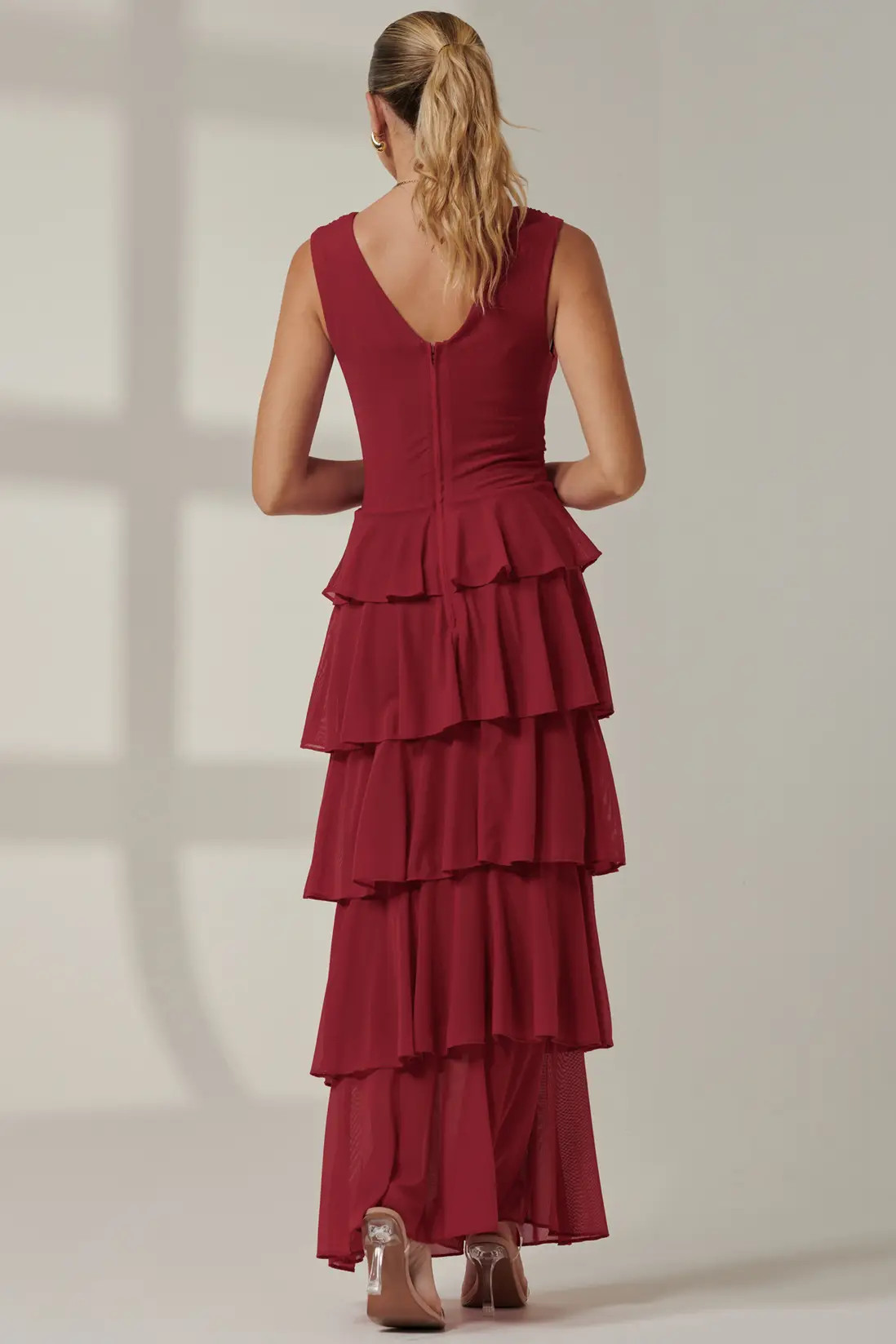 Dresses | Mesh Sleeveless Tierred Maxi Dress | Jolie Moi | Debenhams UK