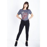 Dark Grey Rolling Stone Studded T-Shirt New Look | New Look (UK)