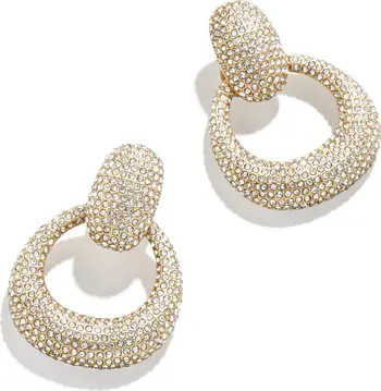 BaubleBar Abstract Pavé Hoop Earrings | Nordstrom | Nordstrom