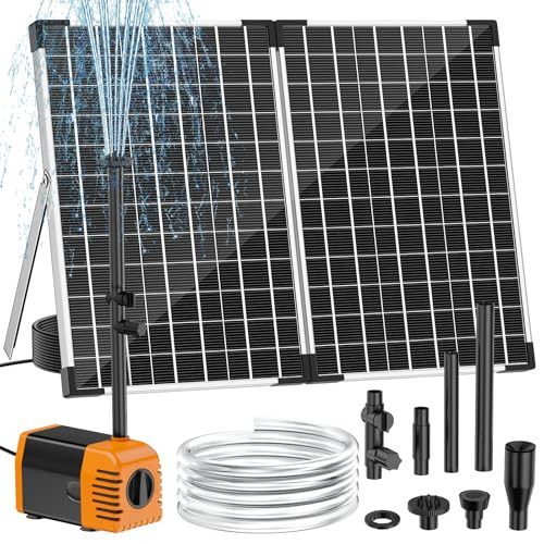NFESOLAR 35W Solar Fountain Outdoor Pump, 280GPH Solar Pond Pump with Foldable Solar Panel, Adjustable Flow Solar Water Pump with PVC Tubing for Ponds, Garden, Waterfall, Hydroponics, Pool Used | Amazon (US)