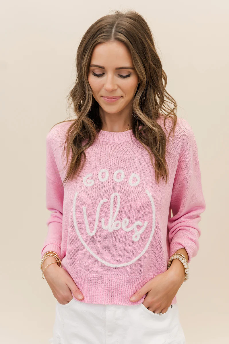 Good Vibes Lightweight Pullover | BluePeppermint Boutique