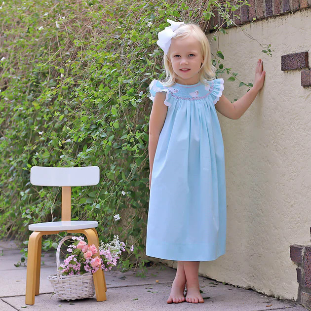 Baby Lamb Smocked Mint Dress | Classic Whimsy