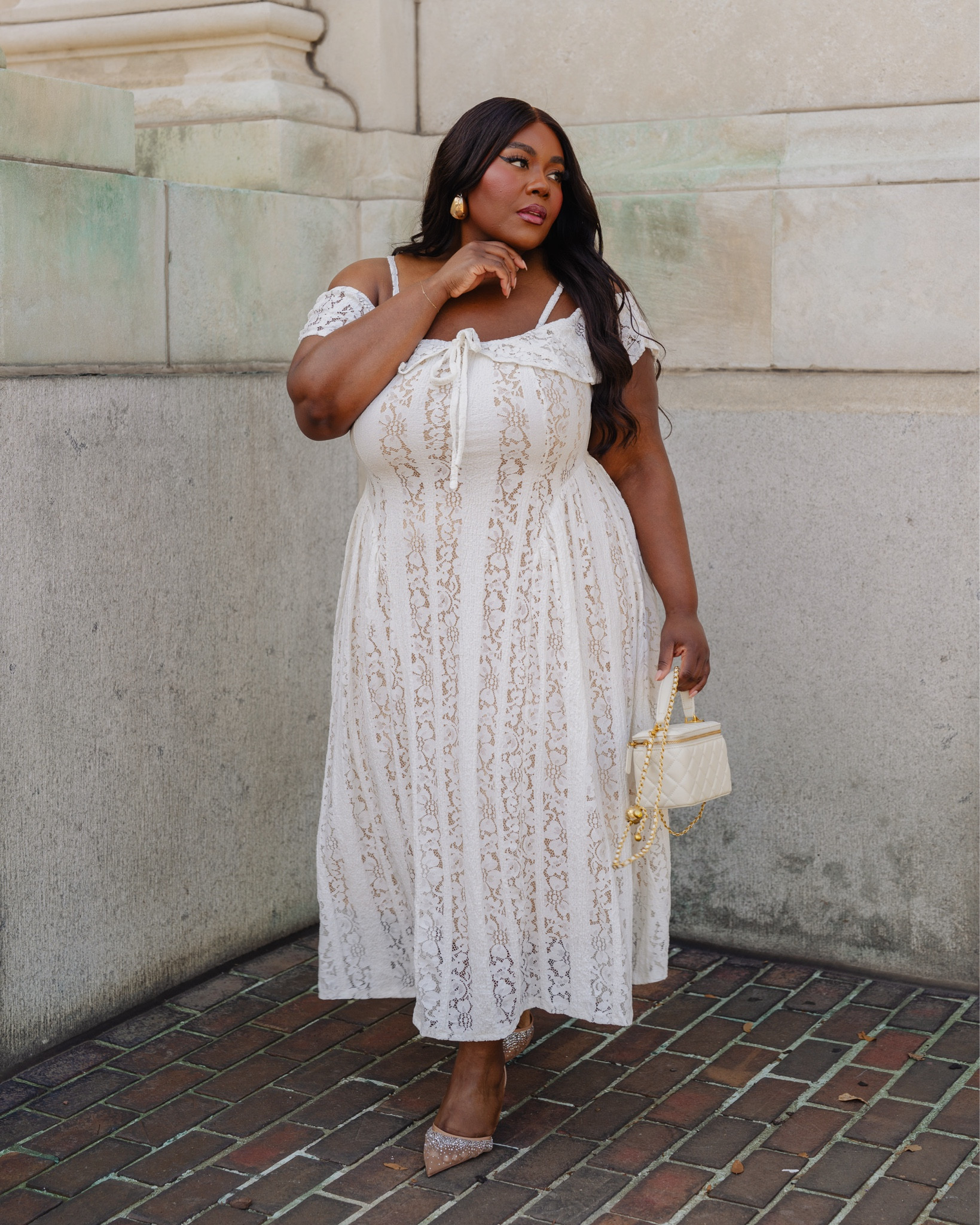 this dress would be perfect for a 2026 bride or for your next grocery run 

Size 2X 

Linking more dress styles I’m loving from Cider 

#LTKPlusSize #LTKWedding #LTKSaleAlert