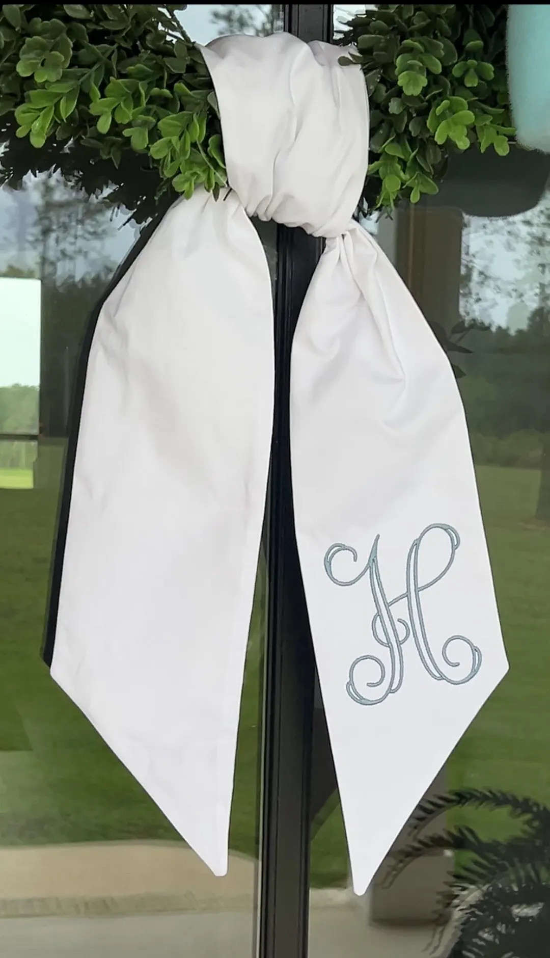 Everyday Wreath Sash Embroidered Wreath Sash Monogrammed Front Door Decor Fall Decor - Etsy | Etsy (US)