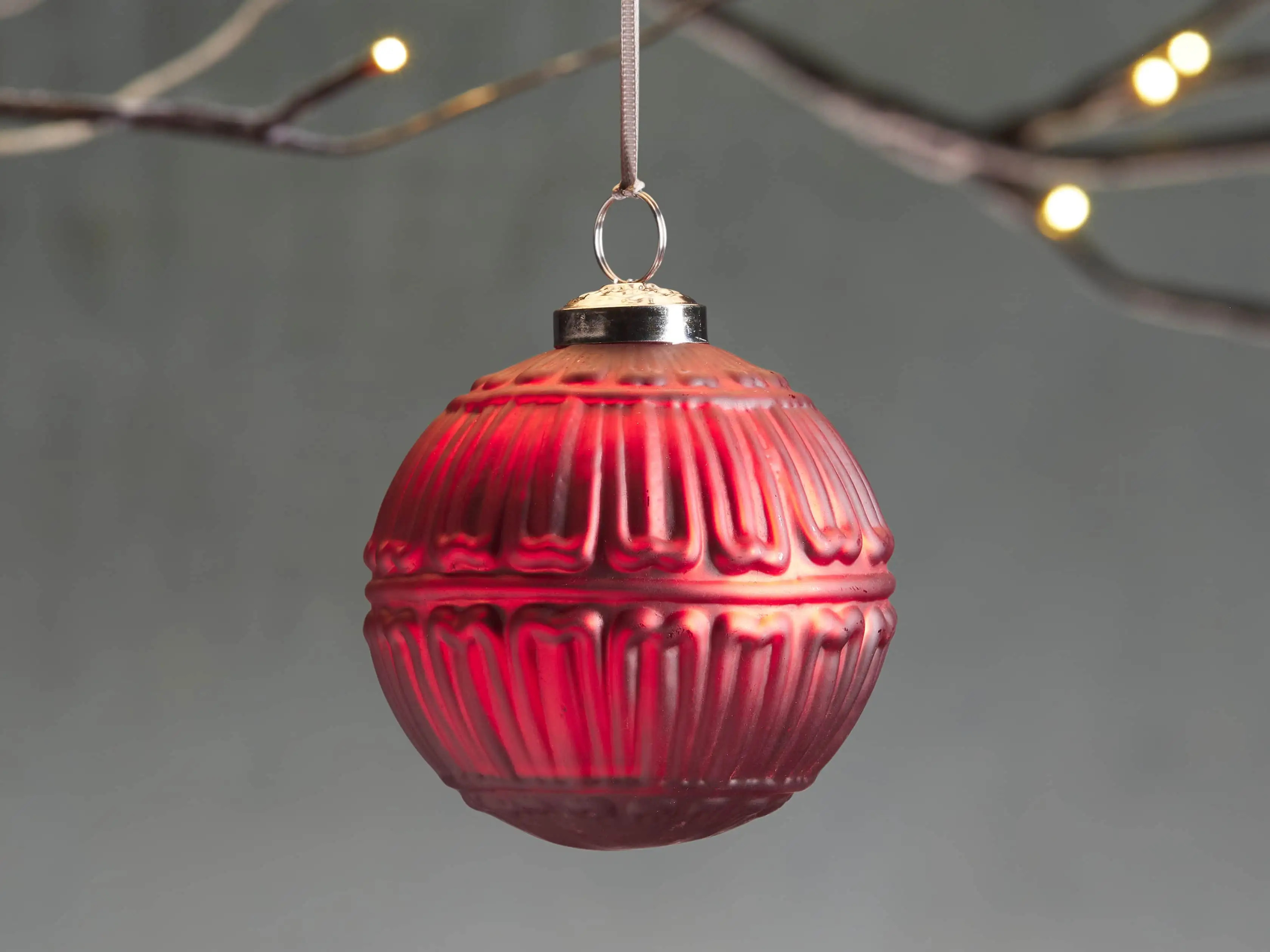 Red Linework Ornament (set of 4) | Arhaus | Arhaus