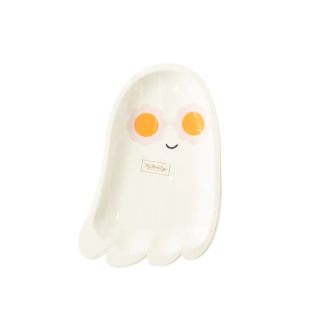 Hey Pumpkin Sunny Ghost Shaped Paper Plate | My Mind's Eye