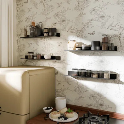 Set of 4 Metal Floating Wall Shelves for Bathroom, Kitchen, Living Room | Wayfair North America