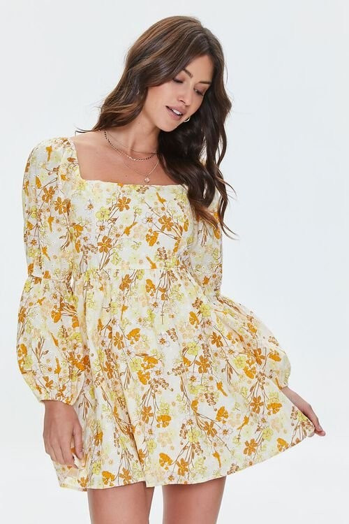 Floral Print Fit & Flare Mini Dress | Forever 21 | Forever 21 (US)