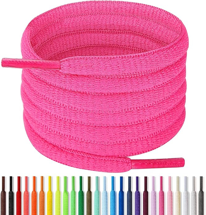 Handshop 1/4" Oval Athletic Shoelaces 24"-72" in 22 Colors Half Round Shoe Laces | Amazon (US)