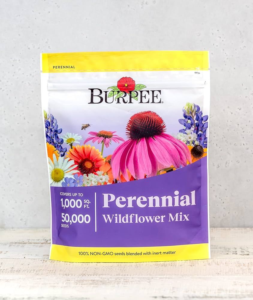 Burpee Wildflower 50,000 Bulk, 1 Bag | 18 Varieties of Non-GMO Flower Seeds Pollinator Garden, Perennial Mix | Amazon (US)