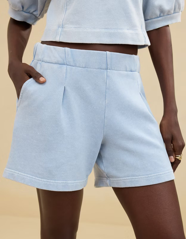 Aerie New Heights Trouser Fleece Short | Aerie
