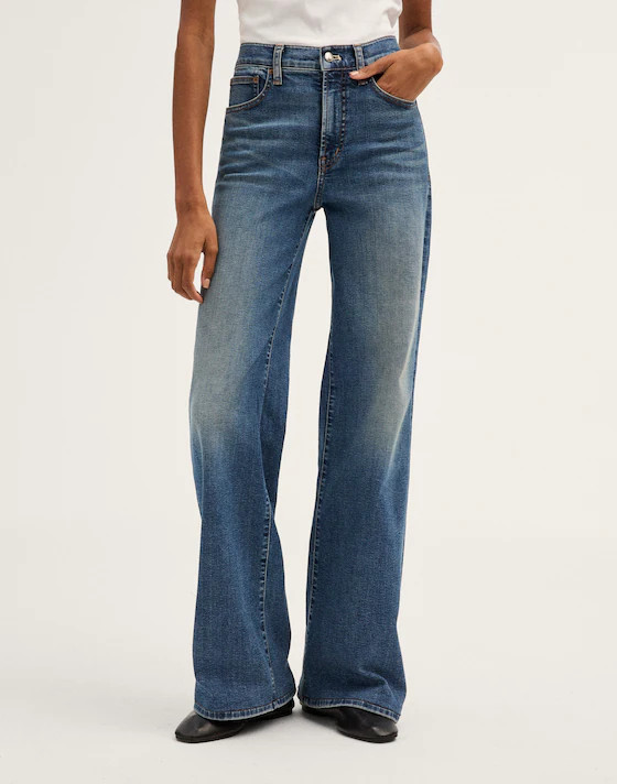 The Wide-Leg Jean in Super Stretch Denim | Madewell