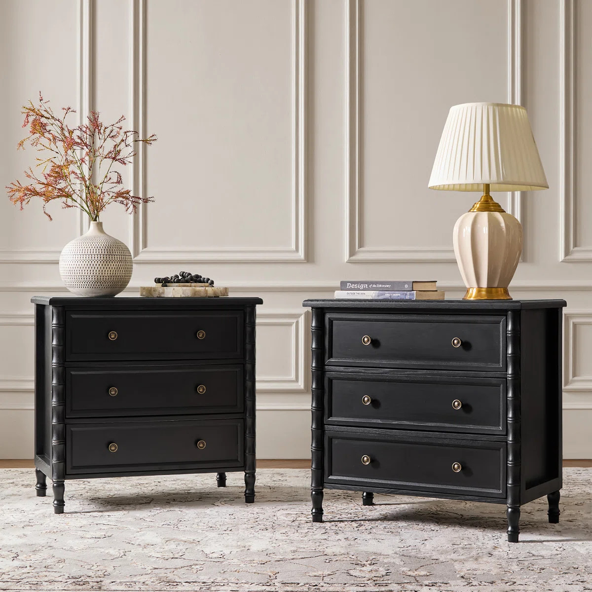 Lucious 3-Drawer Transitional 28''W Curved End Table with Charging Station and Easy Assembly  (Se... | Wayfair North America