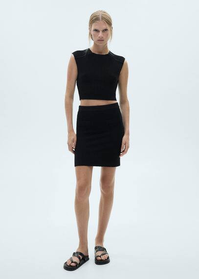 Sleeveless knitted top black - Women - S - MANGO | Mango (US/MX/AU)