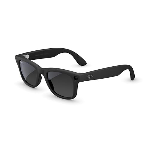 Ray-Ban Meta (Gen 2), Wayfarer, Matte Black | Smart AI Glasses for Men, Women — 2X Battery Life — 3K HD Resolution — 12 MP Ultra-Wide Camera, Audio, Video — Polarized Gradient Graphite Lenses | Amazon (US)