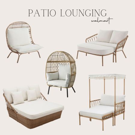 Patio lounge chairs, oversized rattan chairs for outdoor spaces, egg chair, Walmart home finds 

#LTKhome #LTKSeasonal #LTKunder50
