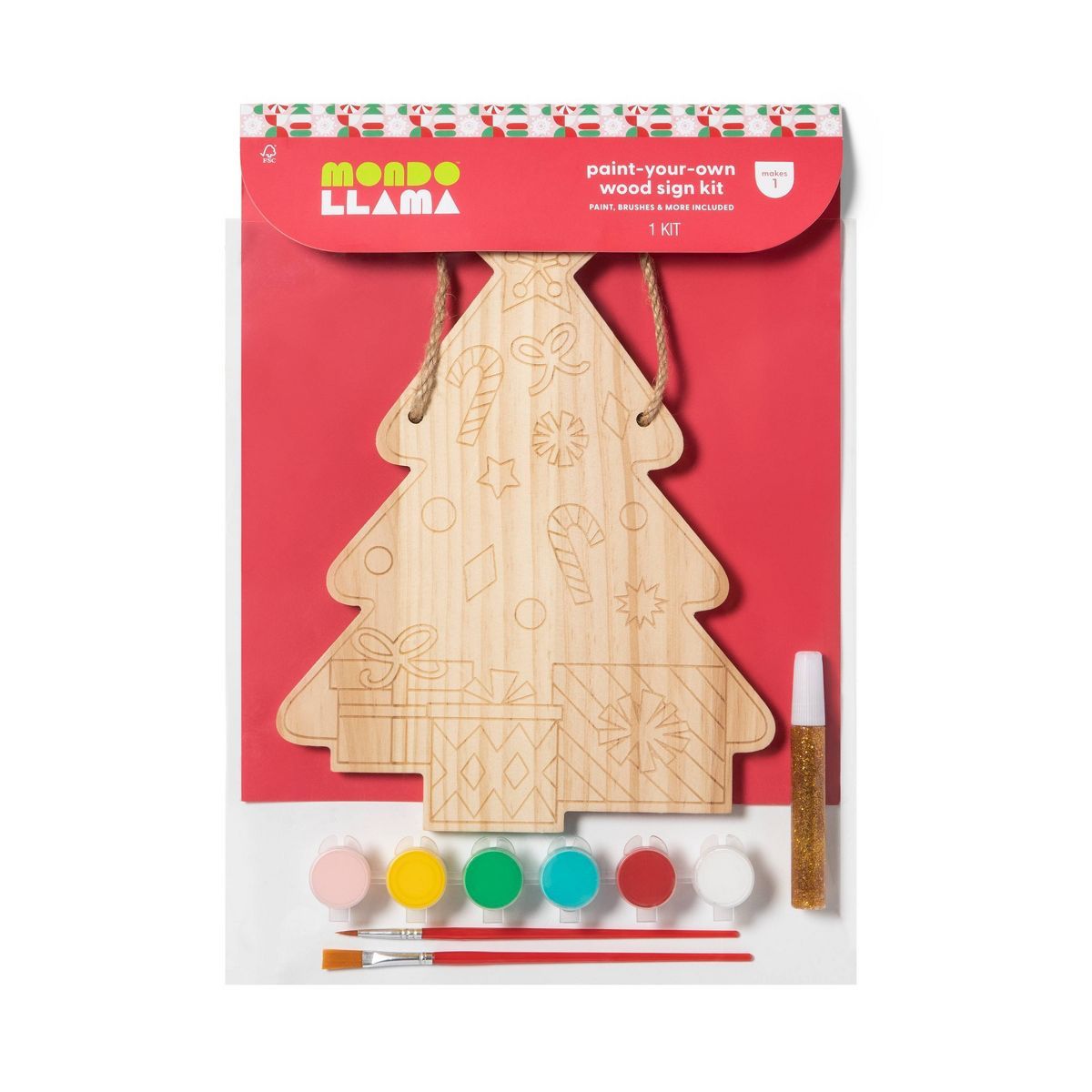 Paint-Your-Own Wood Hanging Tree Sign Kit - Mondo Llama™ | Target