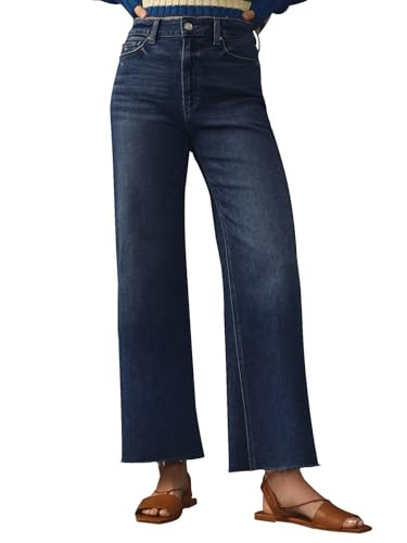 KUNMI Jeans for Women Wide Leg Baggy High Waist Boyfriends Straight Leg Stretchy Denim Pants Trendy Fall 2026 Dark Wash Dd 8 | Amazon (US)