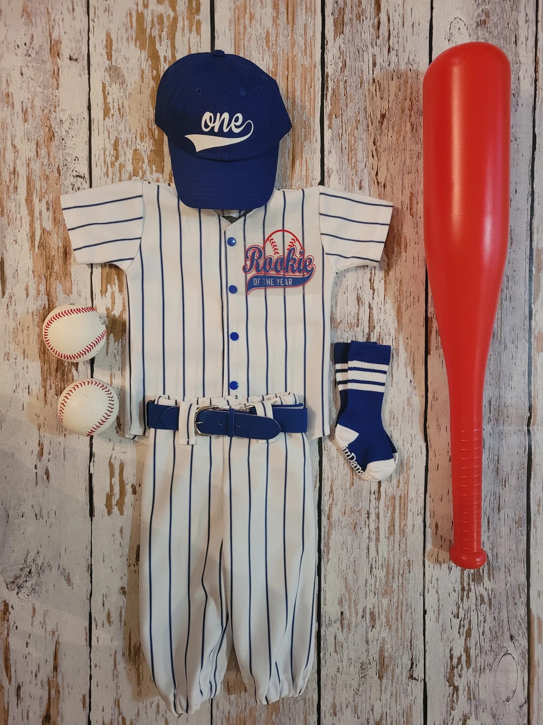 Baseball Cake Smash Outfit-specific DATE MESSAGE 1st Rookie of the Year Birthday Jersey, Royal Pi... | Etsy (US)