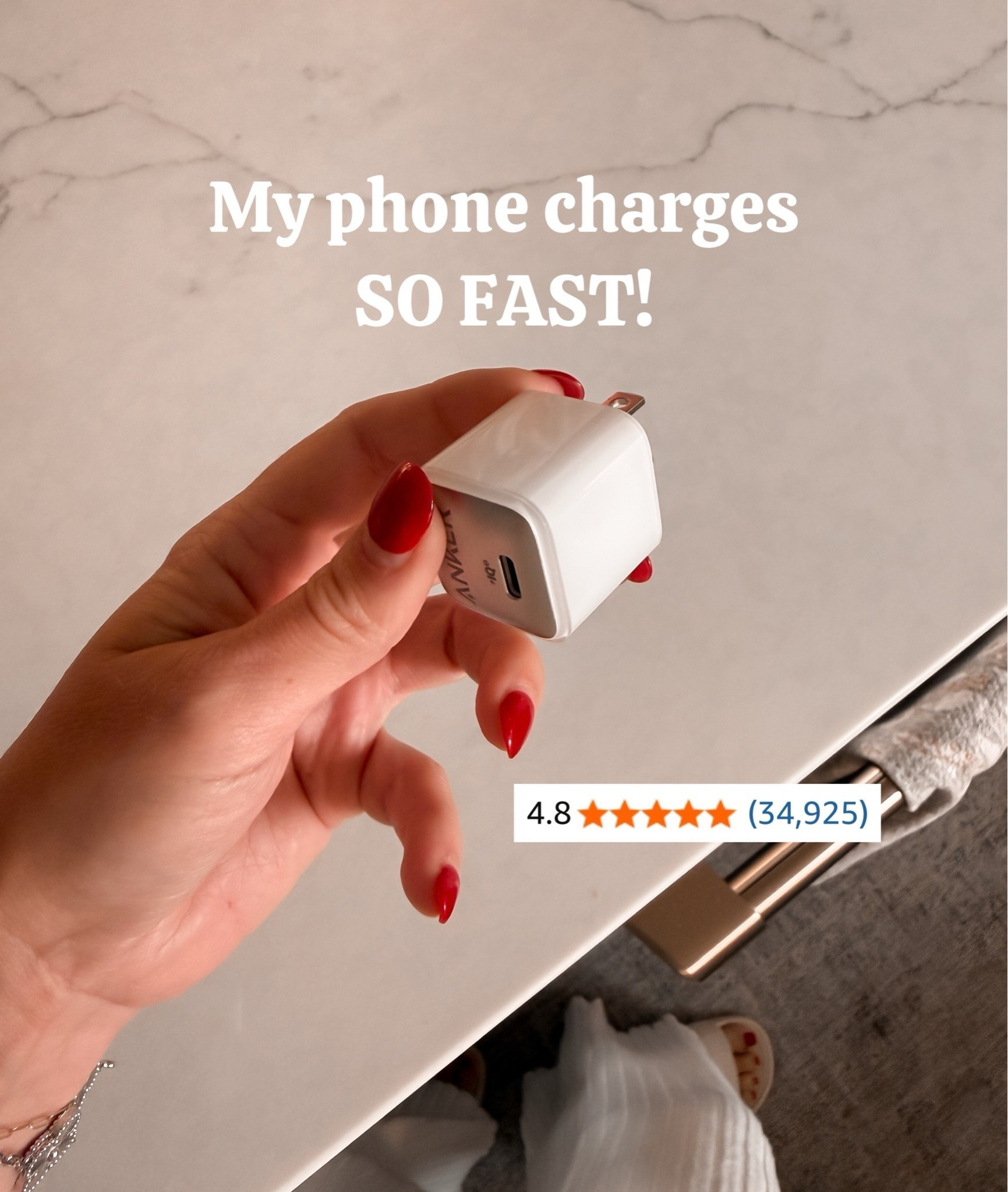 This charges my phone faster than anything I’ve ever used 🙌🏼

#LTKTravel #LTKOver40 #LTKHome