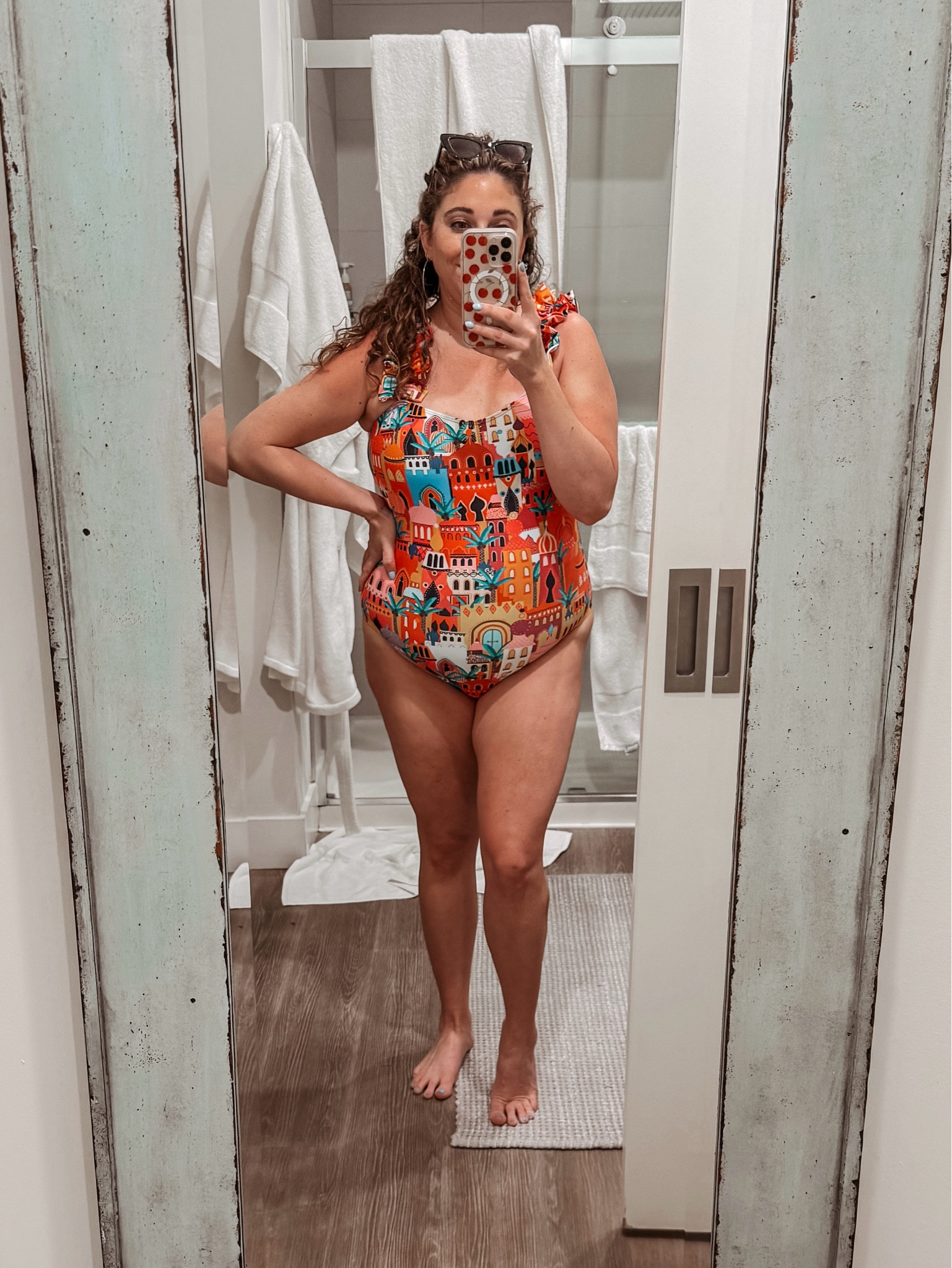 The most PERFECT bathing suit print for a tropical or beach vacation! Fits tts. Wearing an XL 

#LTKSwim #LTKTravel #LTKMidsize