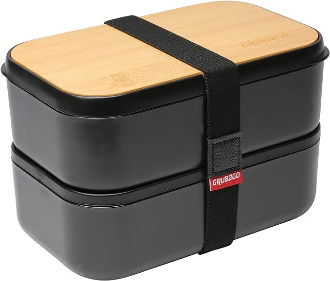 GRUB2GO Premium Bento Lunch Box (Large 68 Oz Capacity) | 2023 Exclusive, 70% Bigger | Includes Ba... | Amazon (US)