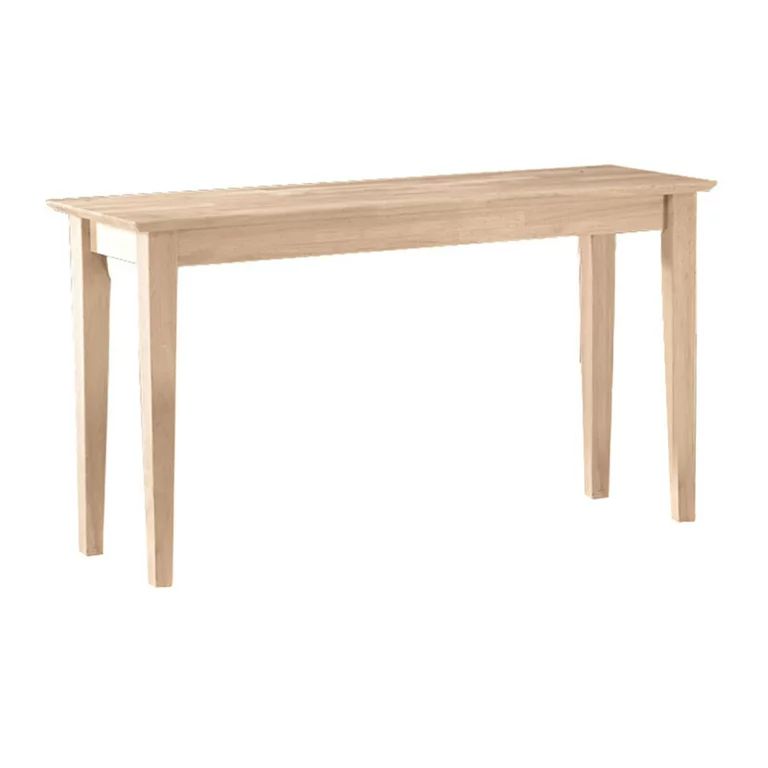 International Concepts Wood Shaker Console Table, Unfinished | Walmart (US)