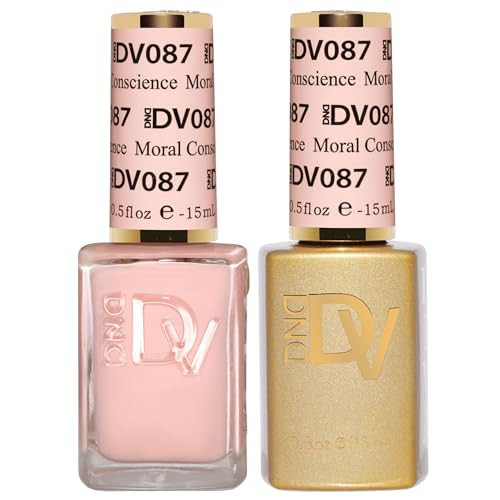 DND Gel Polish Set, Coquette Collection, UV/LED Gel Polish and Air Dry Nail Lacquer, Matching Chip-Free Polish Duo, 087 Moral Conscience, 0.5 Fl Oz | Amazon (US)