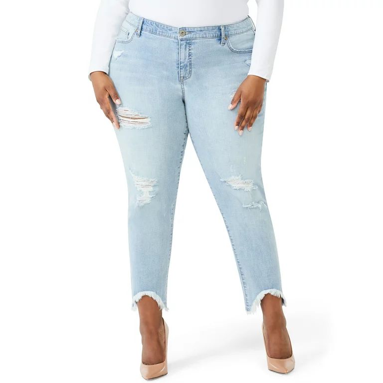 Sofia Jeans by Sofia Vergara Women's Plus Size Bagi Boyfriend Jeans | Walmart (US)
