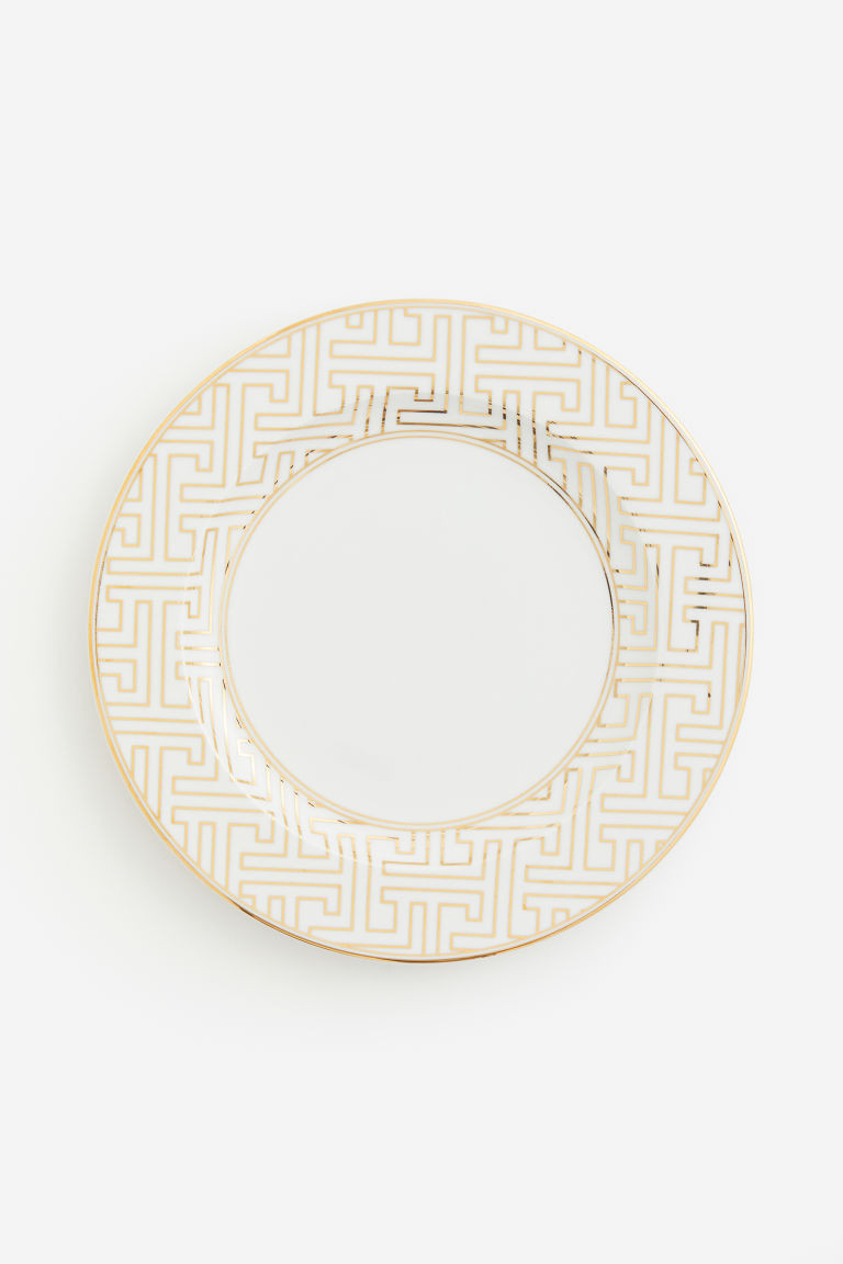 H & M - Porcelain Dinner Plate - Gold | H&M (US + CA)