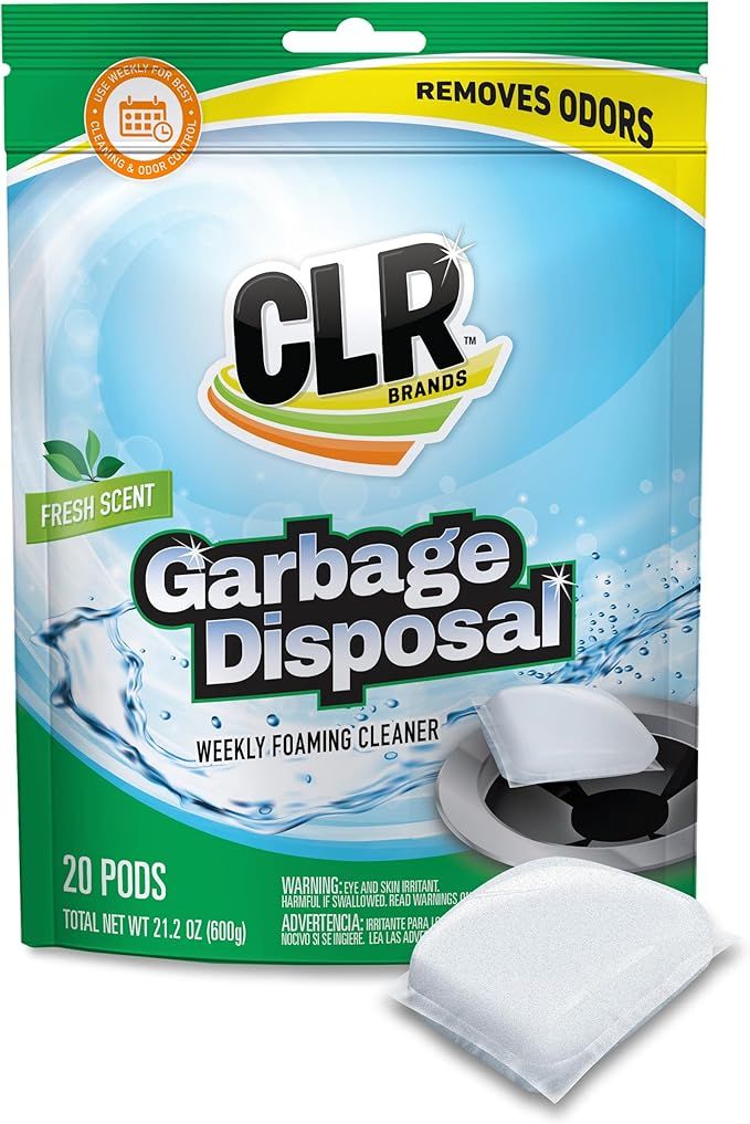 CLR Garbage Disposal Cleaner and Deodorizer Pods, 20 Count, Fresh Scent Foaming Drain Odor Elimin... | Amazon (US)