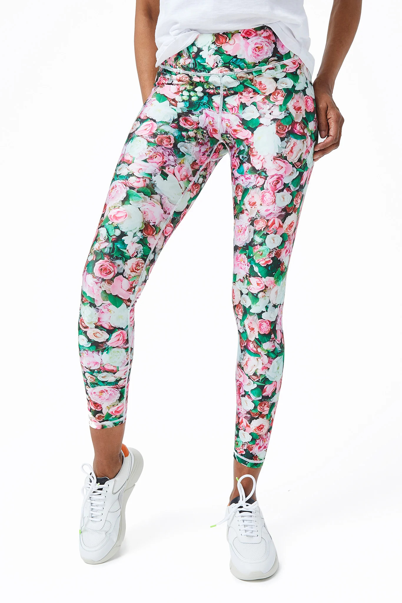 Pink Floral Bouquet Hi-Shine Leggings | Terez
