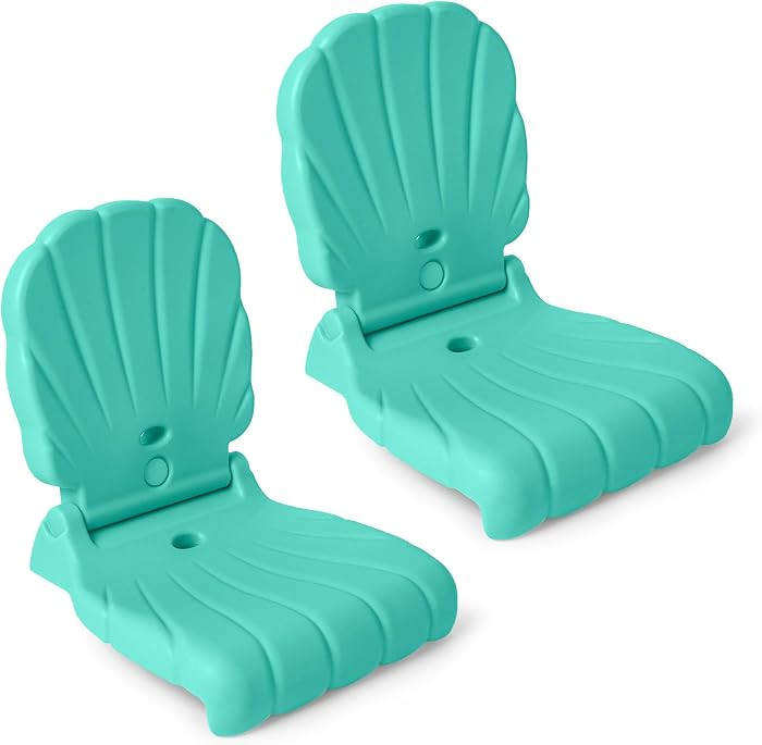 Step2 Kids Shell Flip Seat 2 Pack, Portable Outdoor Chair for Poolside, Camping, Beach, Stadium, ... | Amazon (US)